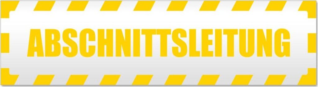 Abschnittsleitung gestreift Magnetschild Schild magnetisch