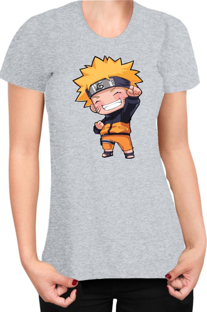 Damen T-Shirt Naruto Naruto Chibi, Lady M / Grau