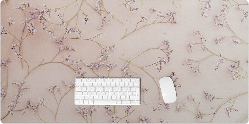 Zarte Blumen Im Hintergrund – Schreibtischunterlage – Rutschfeste Tischunterlage – Schreibtischmatte für Büro & Zuhause – Schreibunterlag...
