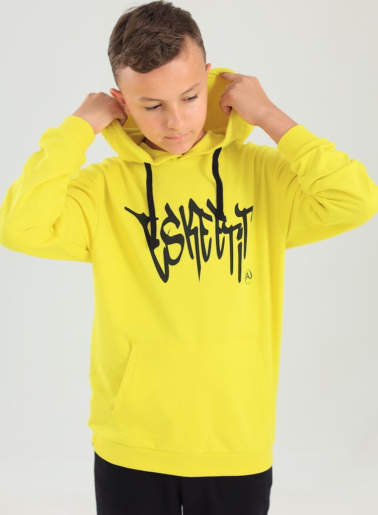 Jungen-Kapuzenpullover Graffiti - Gelb - 158