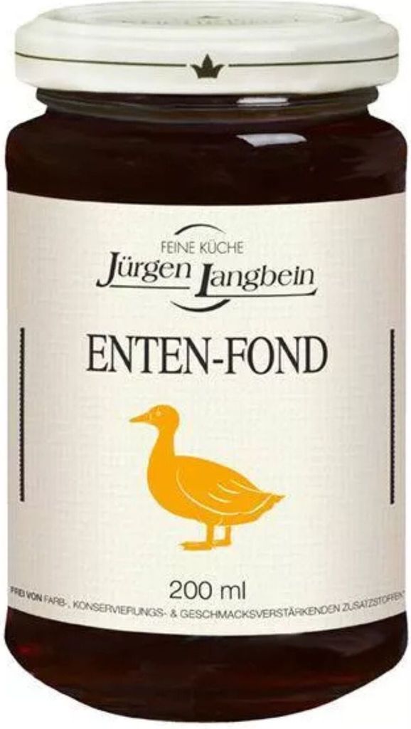 A jar of Jürgen Langbein Enten-Fond.