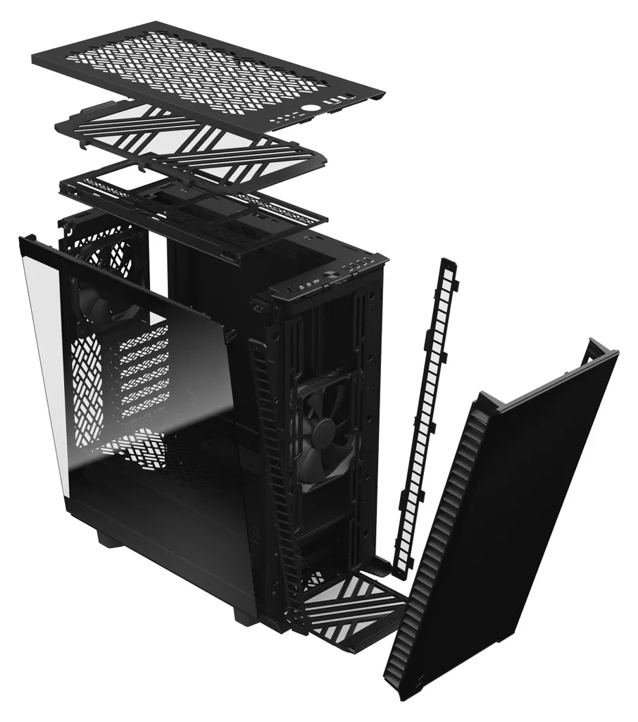 Define 7 Compact Fractal Design Noir - Boîtier PC Compact pour Setup ATX - 8