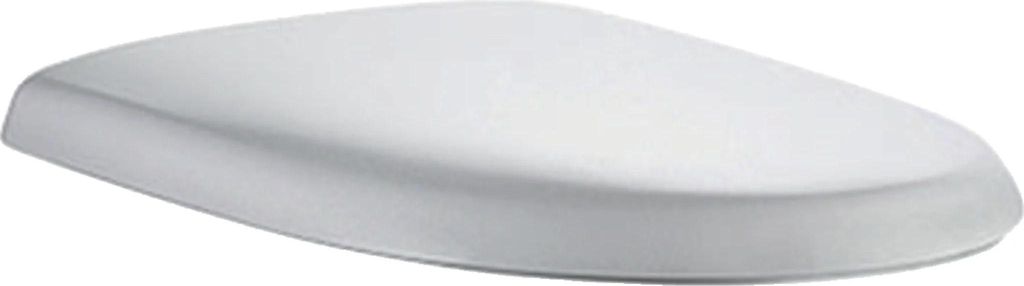 A white toilet seat lid shown from a diagonal angle.