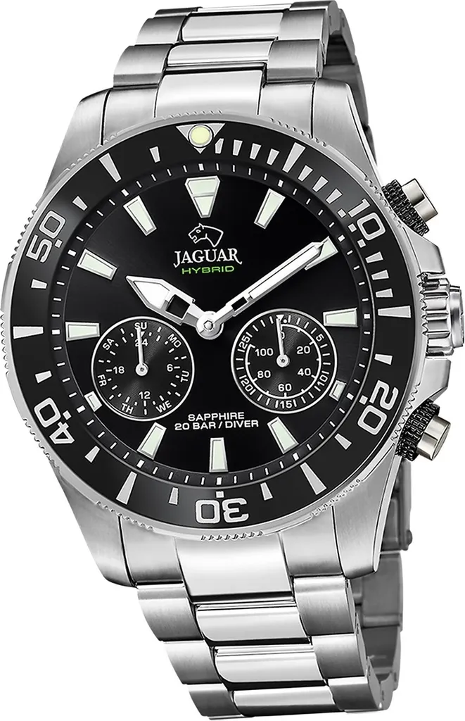 Montre connectée sport Jaguar D2UJ888/2 en acier inoxydable argenté homme