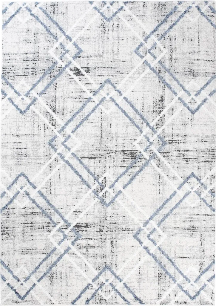 Tapis Géométrique Crème Mazovia 240x330 cm : Design et Confort