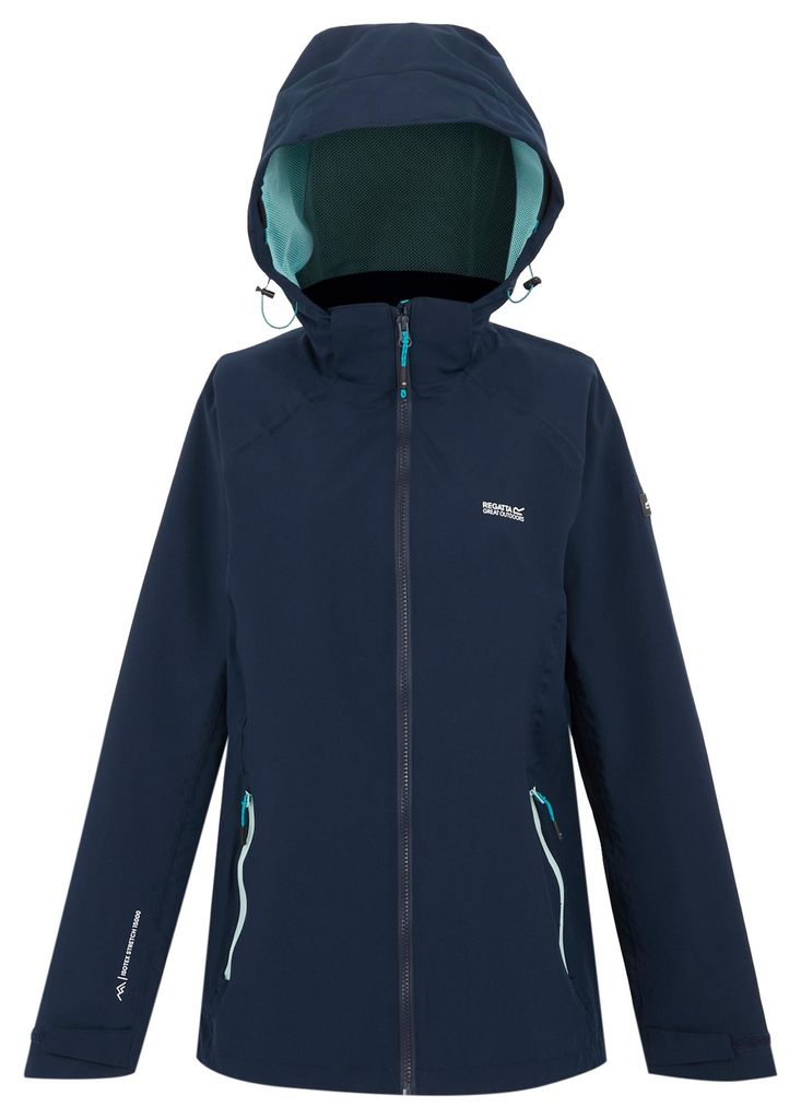 Regatta - "Bosfield III" Jacke, wasserfest für Damen RG12001 (34 DE) (Marineblau/Eisiges Morgenblau)