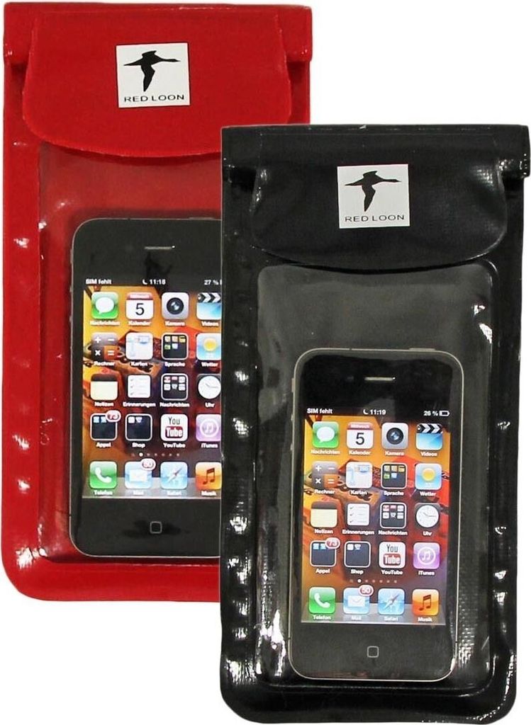 Apple iPhone 4 Red Loon Handy für Smartphone Tasche Lenkertasche wasserdicht , Farbe:Schwarz