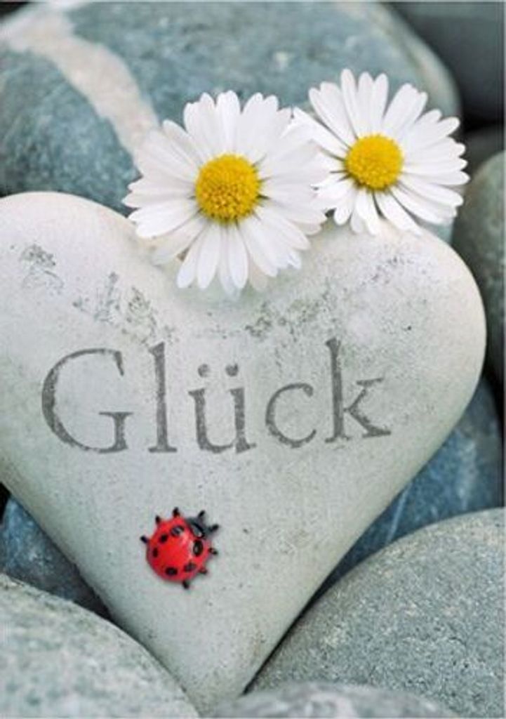 Ohne Text Blanko Stein mit Glück MiniKlammerkarte Blumenkärtchen m