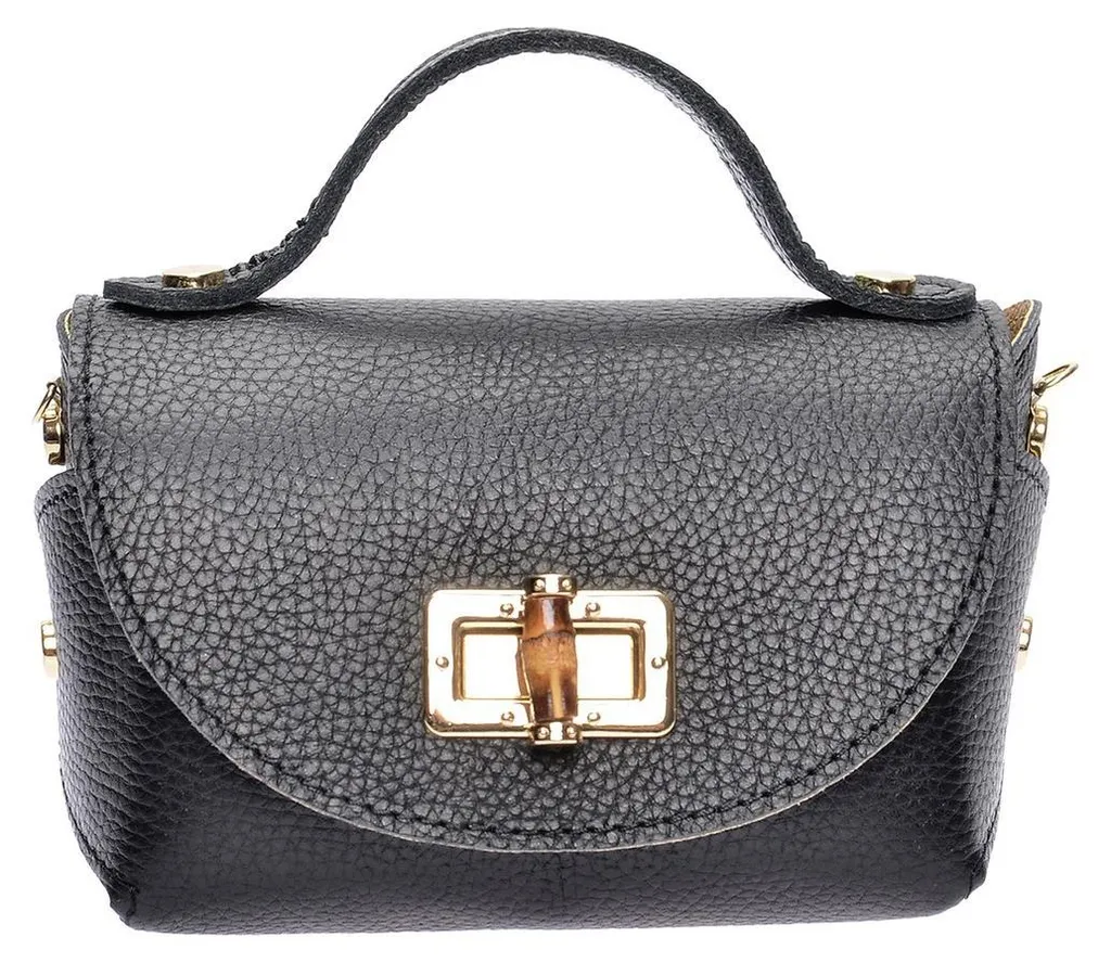 Sac Bandoulière en Cuir Noir Anna Luchini AL 1012T pour Femme SS26