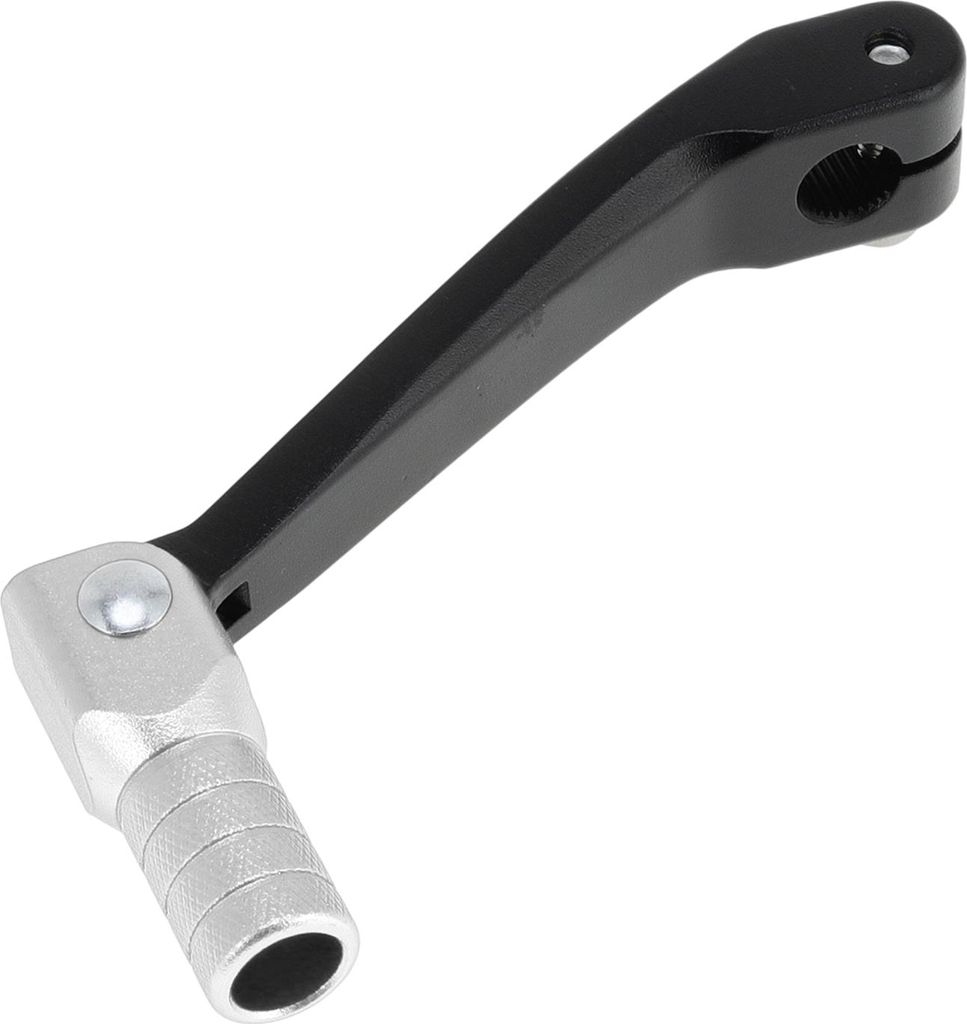 Faltbarer Motorrad-Schalthebel für Honda CRF150F 2003-2017 Aluminiumlegierung Pedal-Schalthebelarm Schwarzer Hebel Silberfarbener Kopf