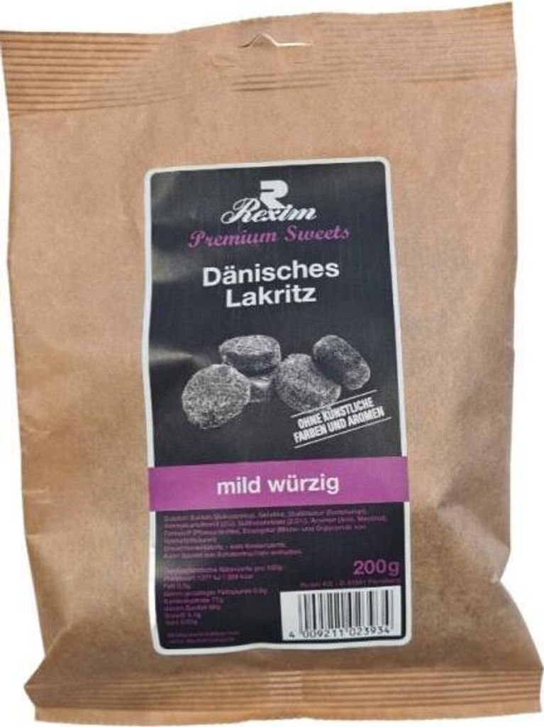 Rexim Premium Sweets Dänisches Lakritz mild würzig 200g Produktbild 