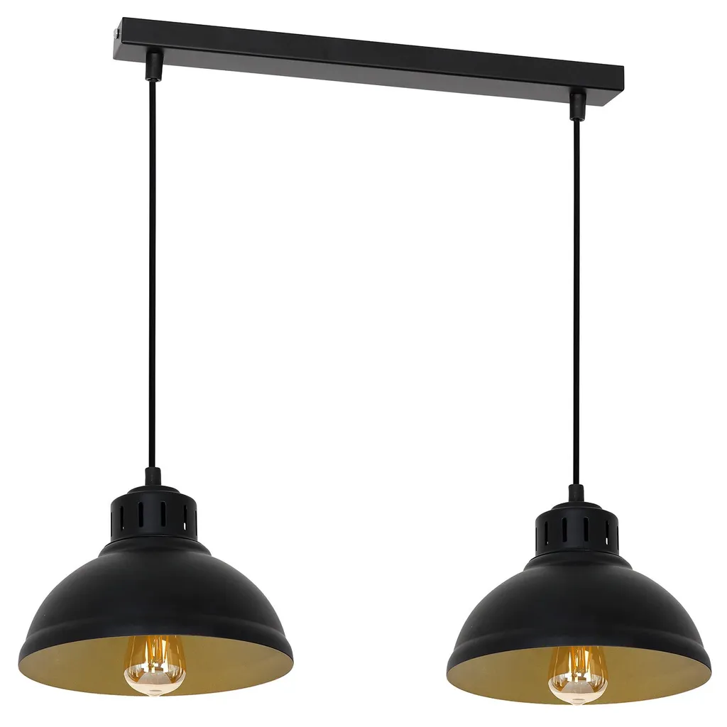 Suspension design noire SVEN 9143 à lamelles pour éclairage intérieur