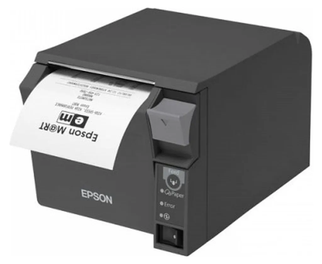 Imprimante thermique de tickets TM-T70II Epson 80mm USB RS232 Gris Foncé