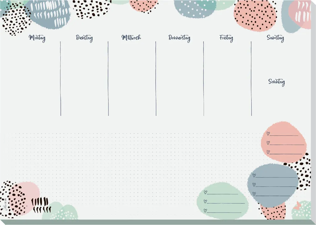 Sous-main A3 design Mint Inspiration Sigel Jolie 30 feuilles de notes