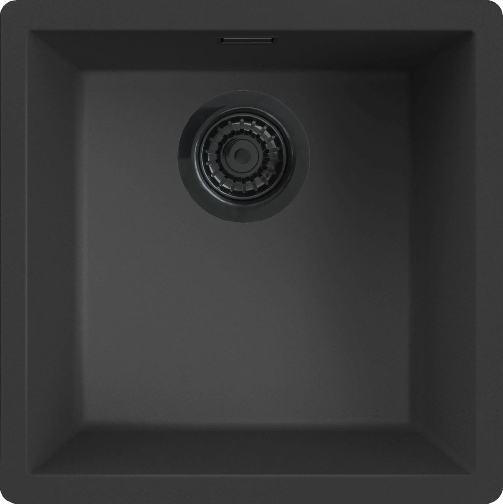 REGINOX R40256 Regi Granite Spüle MESSINA 40 in Nero Black ab Schrankbreite 45 cm / Flächenbündig