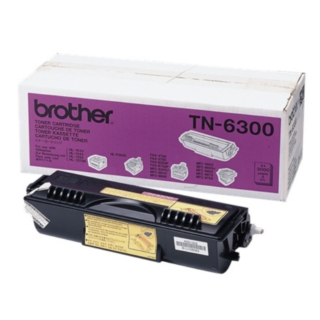 Original Brother TN-6300 Toner schwarz, 3.000 Seiten, 2,62 Cent pro Seite - ersetzt Brother TN6300 Tonerkartusche