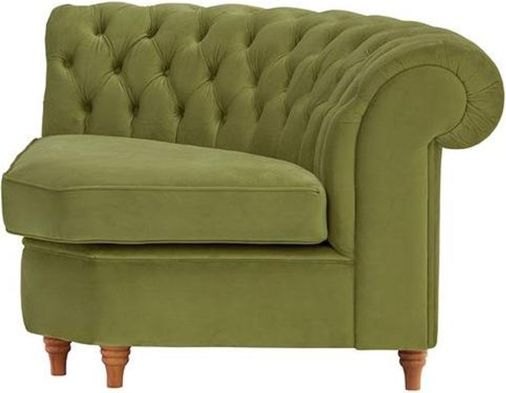 Chesterfield Modul - Eckmodul, abgerundet-Velluto-9-aveo