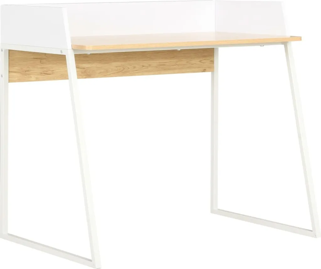 Offerta Scrivania vidaXL 90x60x88 cm: Postazione PC Bianco Rovere