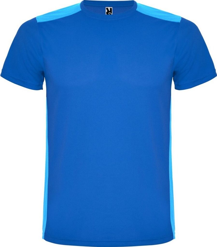 Roly - "Detroit" T-Shirt für Herren/Damen Uni - Sport kurzärmlig PF4445 (L) (Königsblau/Hellblau)