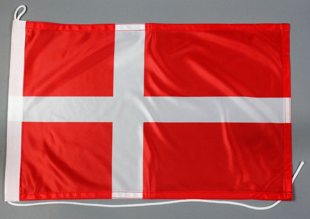 Bootsflagge Dänemark 30x45 cm Motorradflagge Bootsfahne Produktbild 