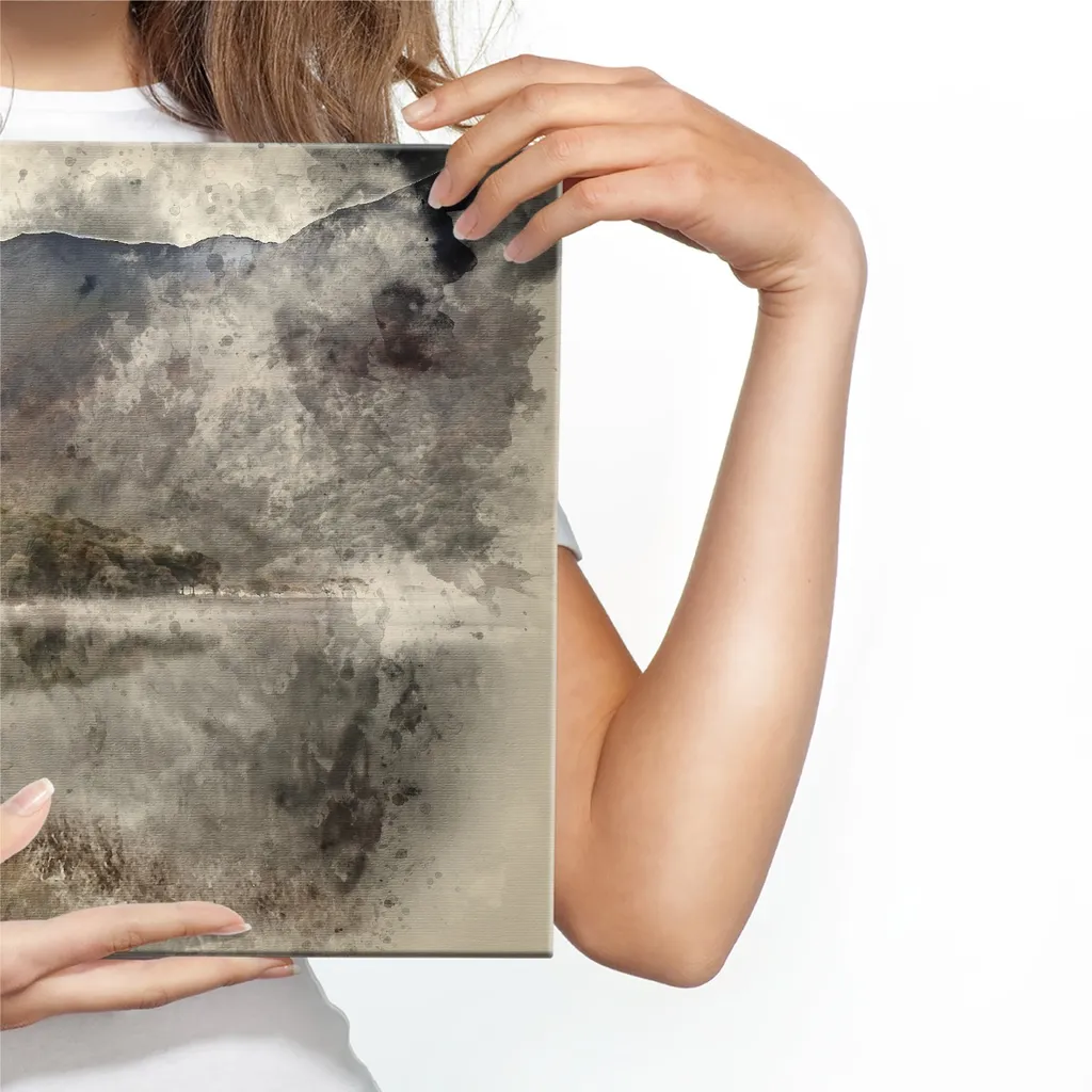 Quadro XXL su Tela 90x60 Paesaggio Alpino | Emozione Cervi e Rocce - 4