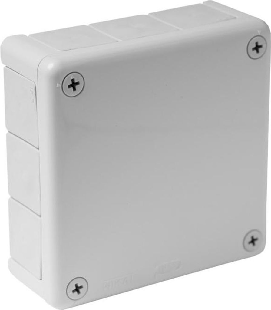 Abzweigkasten Aufputz-Feuchtraum 051-03 Verbindungsdose Gummi Verschraubung Abzweigdose grau 118x118x46 mmViplast 7502