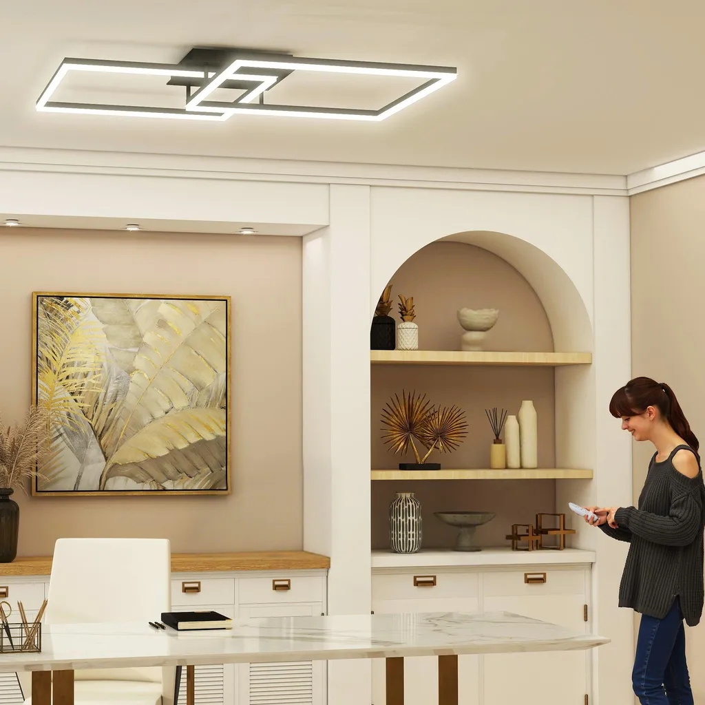 YUENFONG Plafoniera LED 72W Dimmerabile: Luce Moderna per Soggiorno