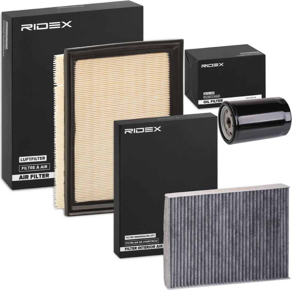 RIDEX Filterset Inspektionspaket Filtersatz für VW GOLF III (1H1) Golf IV Cabrio (1E) Golf III Cabrio (1E7) GOLF III Variant (1H5) Vento (1H2)