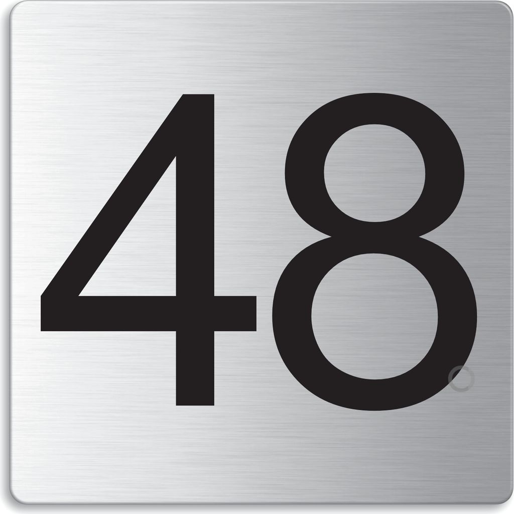 Türnummer I Zimmernummer I EdeIstahI TürschiId "48" I 85x85 mm I Nr.48348
