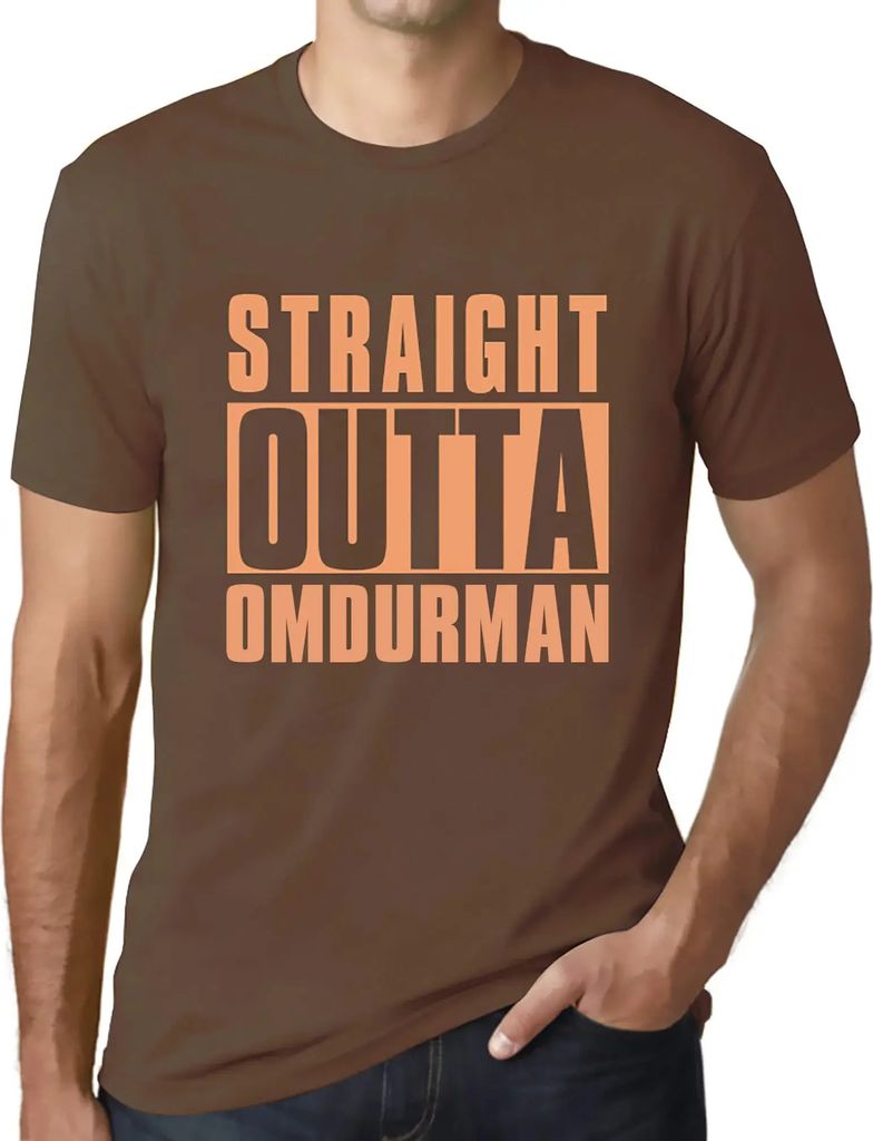 Herren Grafik T-Shirt Direkt aus Omdurman – Straight Outta Omdurman – Öko-Verantwortlich Vintage Jahrgang Kurzarm Lustige Druck Geburtstag Ges...