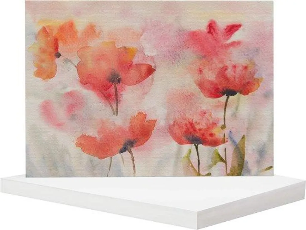 Papier aquarelle A2 anti-gondolage 200g - 50 feuilles grain fin stable