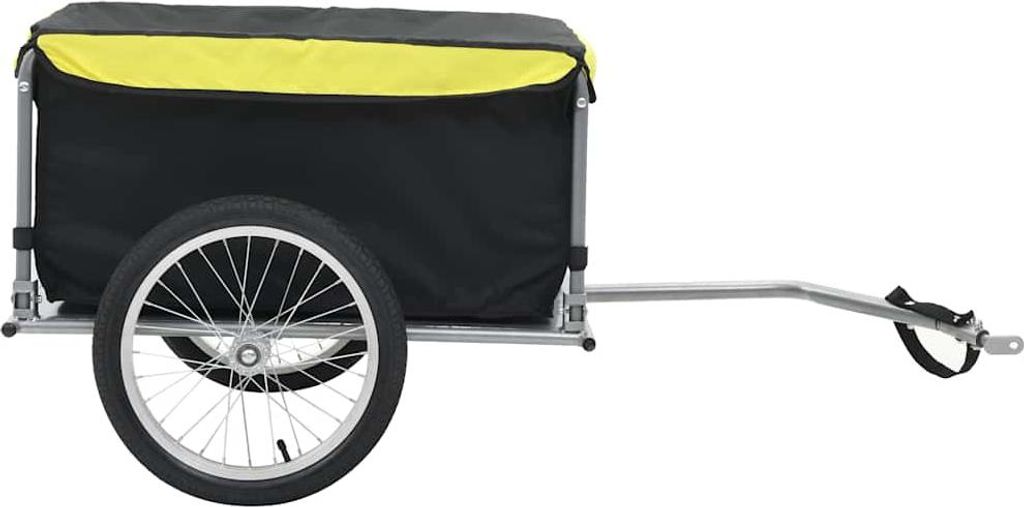 vidaXL Príves na bicykel čierno-žltý 65 kg Obrázok produktu 