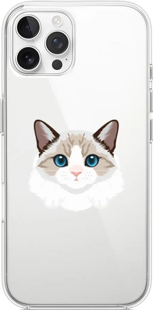 Custodia Gatto Birmano iPhone 12 Pro: Trasparente, Flessibile e Chic
