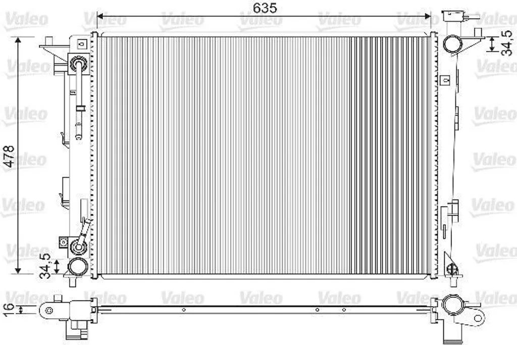 Radiateur de Moteur Valeo 733213 Haute Résistance OE 25310 2Y510 iX35