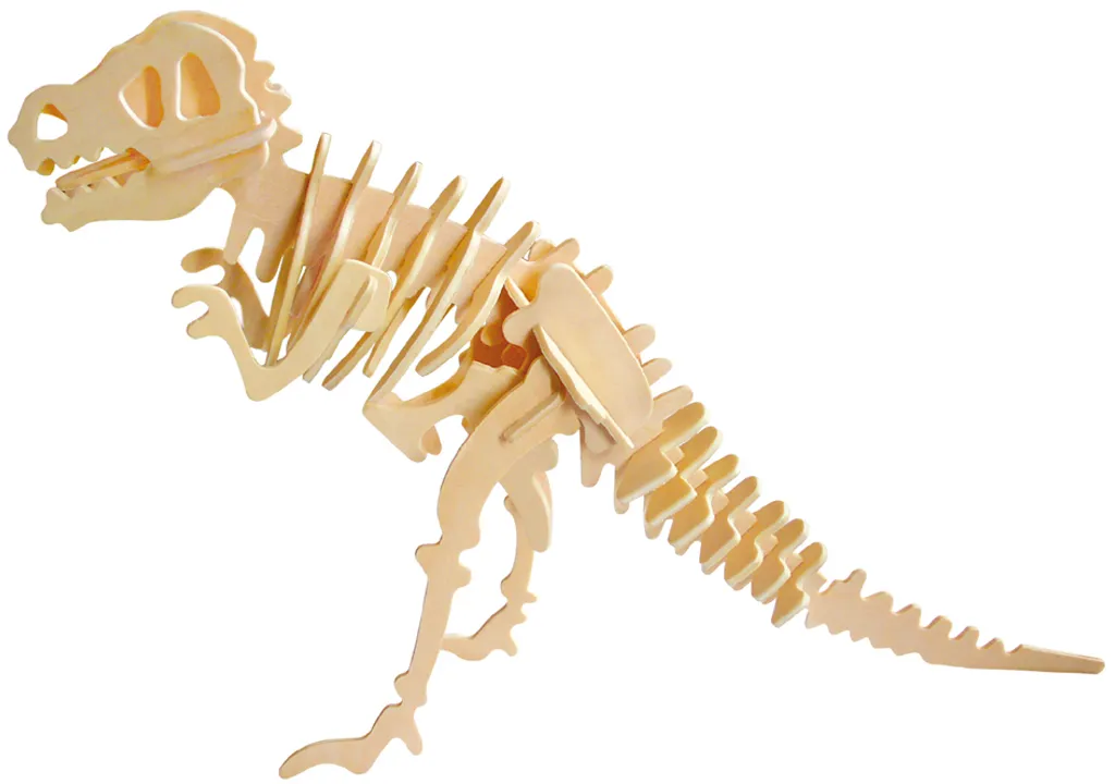 Puzzle 3D Dinosaure T-Rex en Bois - Jeu Éducatif et Maquette pour Enfant