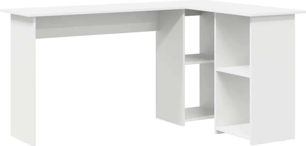 SYFAX™ Scrivania Bianco 142x102x73 cm in Legno Multistrato Robusta