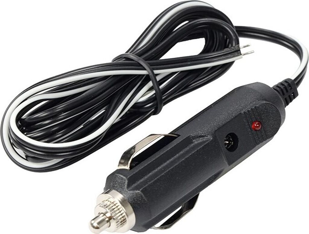 Kfz-Zigarettenanzünder-Stecker mit 120 cm Kabel