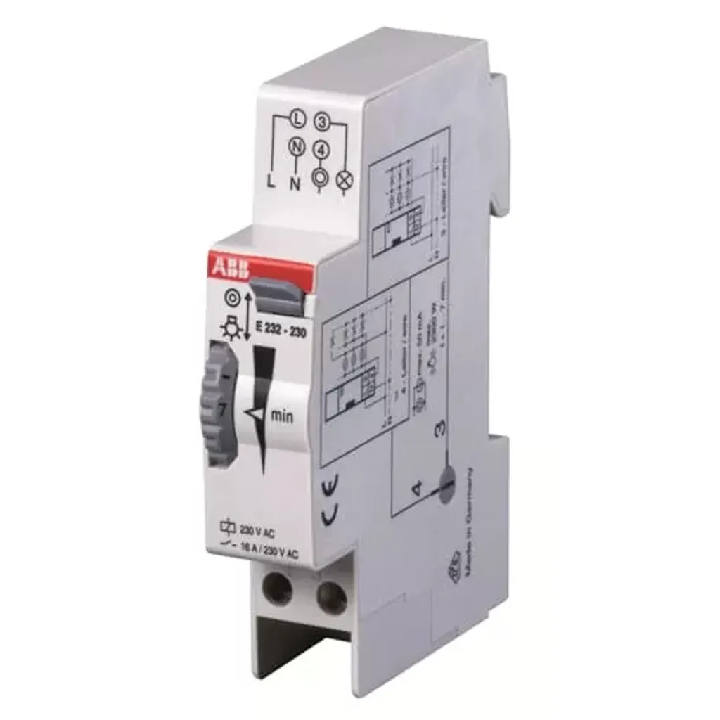 Minuterie d'escalier 20min ABB E232E-230N modulaire 6VA haute qualité