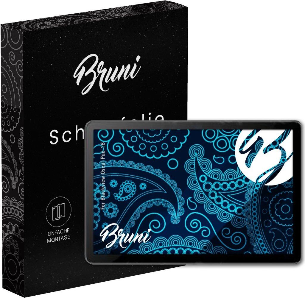 Bruni Basics-Clear 2x Schutzfolie kompatibel mit Blackview Oscal Pad 18 Folie