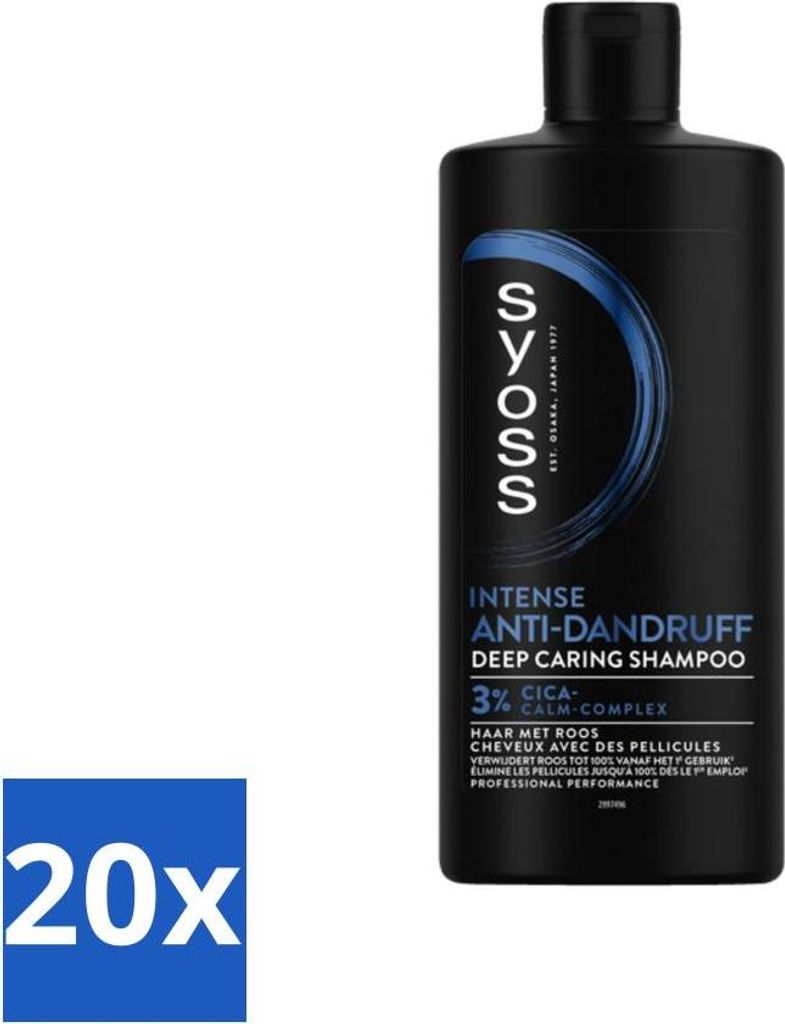 SYOSS - Anti-Schuppen - Shampoo - Langanhaltendes Styling - 440ml - Vorteilspack - 20 Stücke