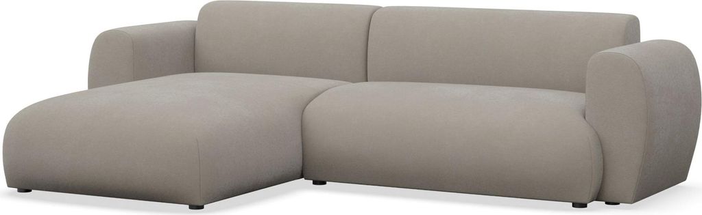 Selsey Emia – L-Form Ecksofa mit Schlaffunktion, pflegeleichte Chenille, links ausgerichtet, Greige