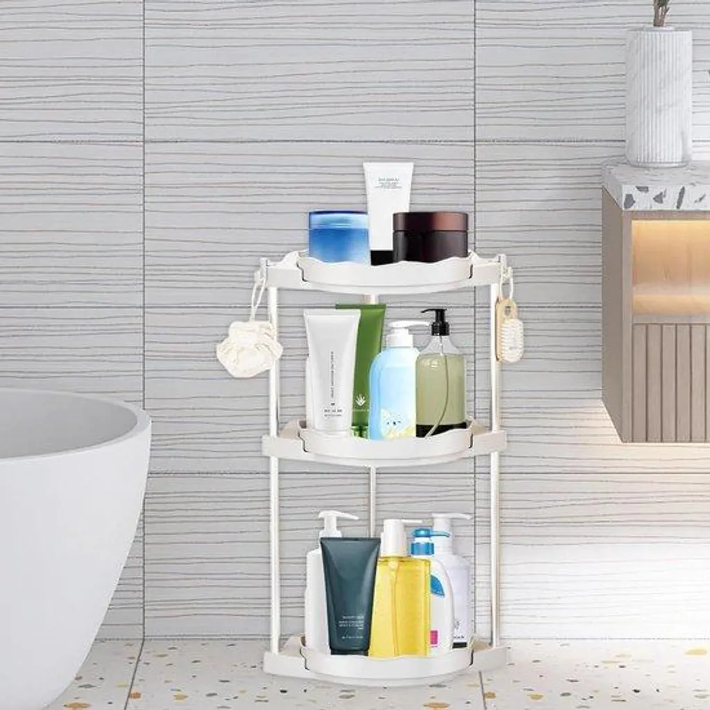 Rangement maquillage rotatif 3 étages pour coiffeuse et salle de bain