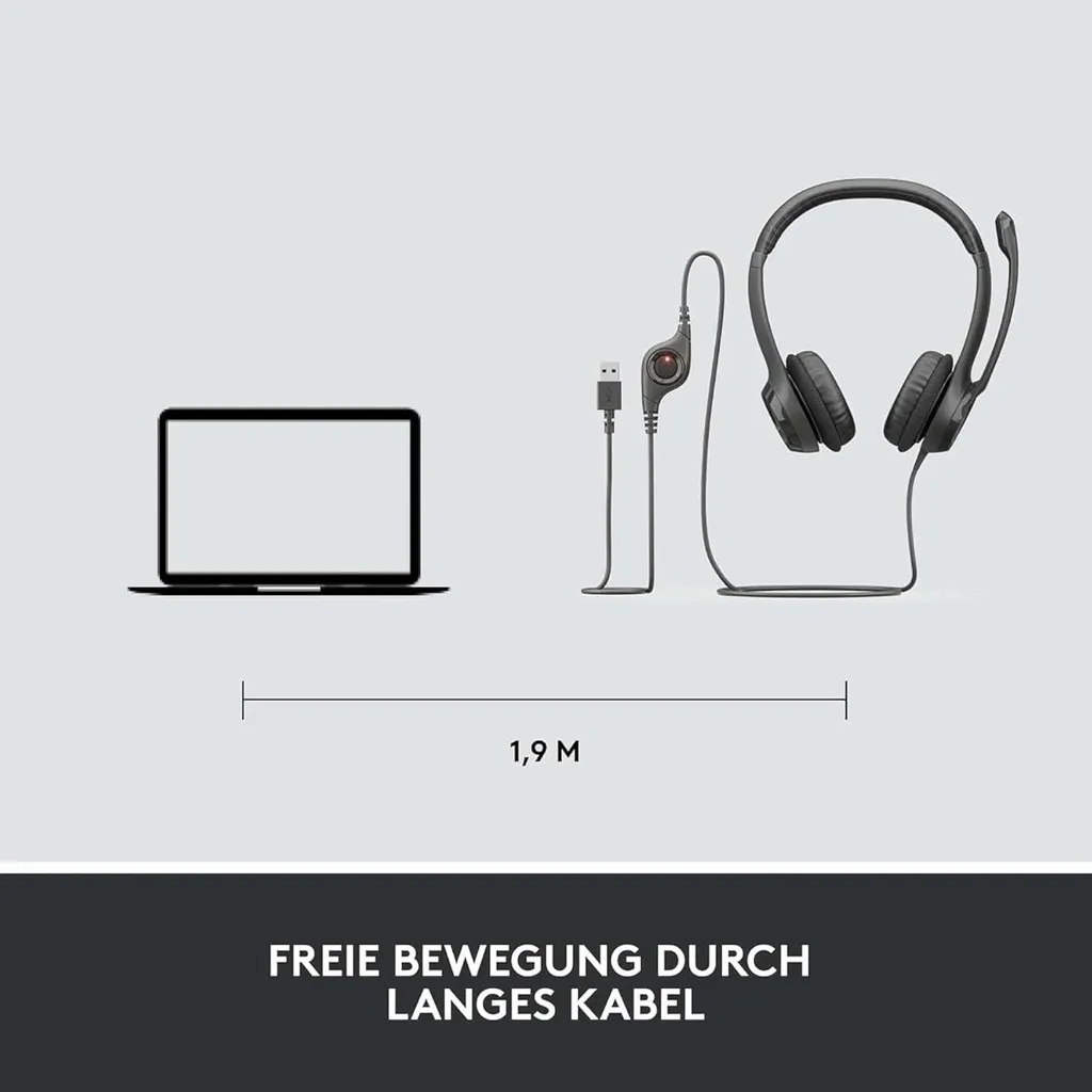 Logitech H390 Casque avec Micro Réducteur de Bruit et Commandes sur Câble - 25