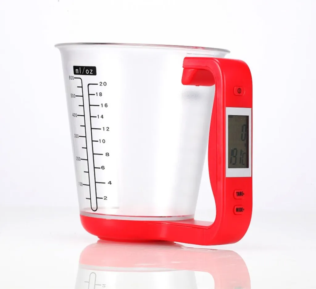 Bilancia da Cucina Digitale INF - Misurino Graduato 600ml Rosso LCD