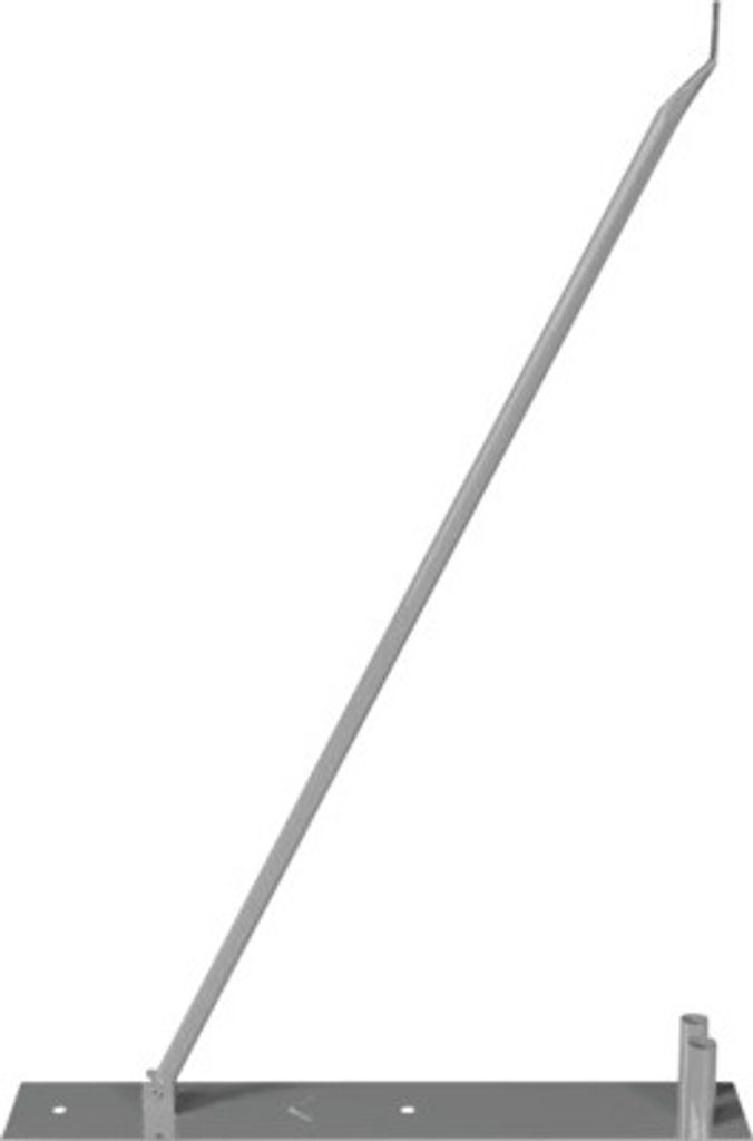 Stützstrebe für Mobilzaun inkl. Bodenplatte für 2 m Mobilzaun mit durchgehendem Auflageeisen L = 2160 mm