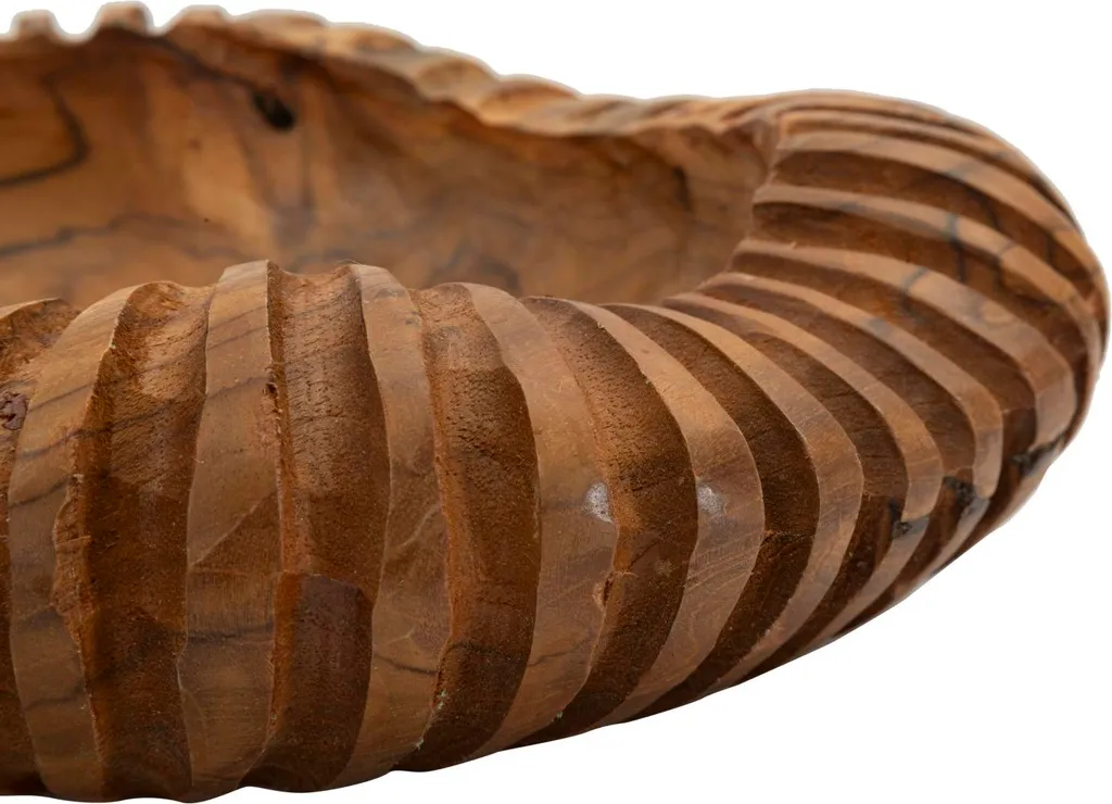 Kinaree Ciotola Grande In Teak 60 Cm – A Forma Di Nave, Legno Massiccio Per Frutta O Decorazione - 2
