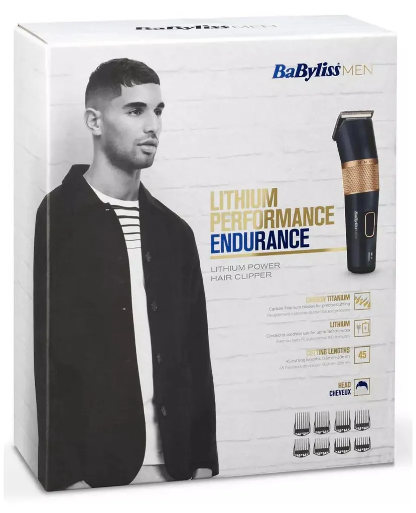 Babyliss Tondeuse E986E Performance Cheveux avec Lames en Carbone Titane - 6