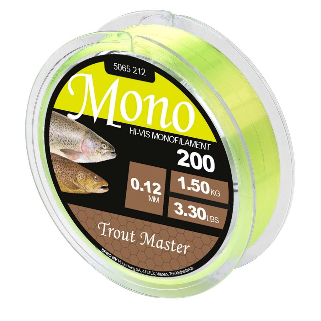 Spro Troutmaster Hi-Vis Mono Chartreuse 0.22 mm 4,9 kg 200M