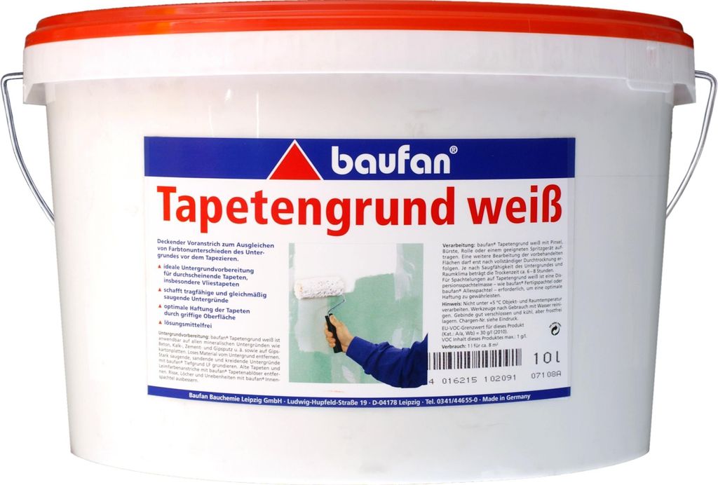 Baufan Tapetengrund weiß 10l 102091 Produktbild 