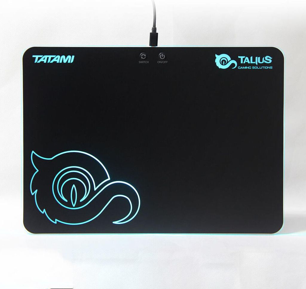 TALIUS Tatami, Schwarz, Einfarbig, USB, Rot/Grün/Blau, Anti-Rutsch-Basis, Gaming-Mauspad
